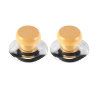 ANCLLO 2 Pezzi manopole per coperchi di pentole in Legno, manopole di Ricambio universali per pentole, padelle e bollitori, con rondelle e Viti in Metallo