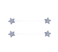 ANCLLO 2 Pz Fermatende Magnetici con fibbia in seta con fibbia lucida, per Tenda a Forma di Fiore, Fibbia Magnetica Decorativa per Tende Accessori Tende per Camera da Letto Soggirno Balcone, Argento