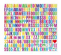 ANCLLO 24 Fogli di Lettere Autoadesive Riutilizzabili 2 Pollici Grandi Lettere Maiuscole Adesivi per Insegne Esterne Poster Cassette Postali Windows Auto