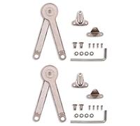 ANCLLO 2PCS Cerniere di supporto per coperchio a chiusura morbida con viti Cerniere per coperchio pieghevole per porta della cucina Armadio Guardaroba Scatola dei giocattoli Sollevare Soggiorno