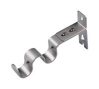 ANCLLO - 3 pezziStaffa per Asta per Tenda da 3/4", Colore Argento Robusto Regolabile con Doppia Staffa per Asta per Tende - Staffa per Asta per Tenda, Robusto Regolabile (Colore: Argento)