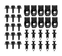 ANCLLO 35 Pezzi Bulloni Copertura Motore Auto, Bullone Cofano Dado di Fissaggio Clip Sottocodone Fermo Clip in Plastica per Telaio Protezione Motore Pannello Paraurti Fissaggio