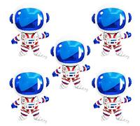 ANCLLO 5 Pz 22 * 30" Space Man - Astronauta Palloncino Foil Decorazioni Per Lo Spazio Esterno Articoli Per Feste, Perfetto Per Decorazioni Per Feste Di Compleanno Spaziali (54 * 77 Cm)