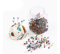 ANCLLO 500 pz perline multicolore aghi quilting pin in tessuto rosa coperta spilla cuscino bottiglia cucito artigianato