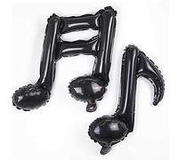 ANCLLO 6 palloncini neri per decorazioni per feste di Capodanno, decorazioni per feste e feste (16° 8° note)