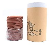 ANCLLO Bobine di incenso, 60 Bobine per Scatola di incenso Naturale Bobina di incenso per Interni 3 Ore di Tempo di combustione per la casa, Sala da tè, Tempio, Regalo (Sandalo)