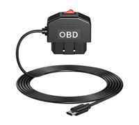 ANCLLO Cavo di Prolunga OBD per Dash Cam Tipo C Cavo di Alimentazione OBDII da 12V 24V a 5V 3A con Interruttore 2 modalità Lunghezza del Cavo 3,5M