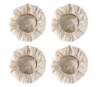 ANCLLO Cestino per Il Pane in Lino, Confezione da 4 Pezzi, Panno per la Fermentazione, Rattan, Cestino per la Fermentazione del Pane, Fodera per Asciugatura