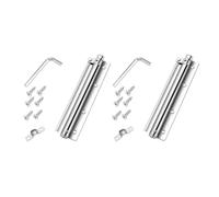 ANCLLO Confezione da 2 Chiudiporta Automatici a Molla in Acciaio Inossidabile Cerniera con Tampone Silenzioso a Molla Regolabile Chiudiporta Invisibili Anti-Pizzicamento