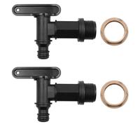 ANCLLO Confezione da 2 Rubinetti di Uscita in Plastica Rubinetto a Pioggia per Acqua Piovana Rubinetto(3/4 Pollici)