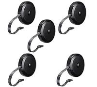 ANCLLO Confezione da 5 pezzi Metro a nastro biadesivo Il metro a nastro per la misurazione delle dimensioni del corpo e il metro a nastro da cucito per sarti 60 pollici 150 cm Nero