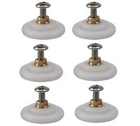 Ancllo - Confezione da 6 rotelle per porta doccia, in metallo, 26 mm, colore: Bianco