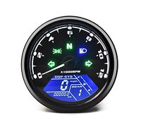 ANCLLO Contachilometri Universale per Moto Contachilometri Digitale LCD Contagiri con Luce Notturna Adatta per la Moto 12V più Popolare