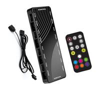 ANCLLO Controller ARGB Ventola da Chassis Controller Sincronizzato ARGB con Telecomando Cavo Scheda Madre Supporto ARGB 5V3 Pin 9 connettore + PWM 4PIN 9 connettore
