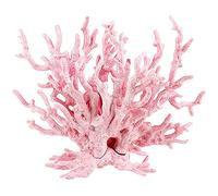 Ancllo Corallo artificiale per acquario, pianta ornamentale in resina colorata, rosa, 17 x 13 cm