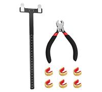 ANCLLO Corda per Arco Punti di incocco Pinze Corde Knock Set Arco a Forma T Righello Quadrato Arco ricurvo Kit per tornitura Tiro con L'Arco Corda per Arco Punti di incocco Pinza Corde Cocca Set-Nero