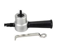 ANCLLO Doppia Testa di Lamiera Nibbler Cutter 360 Gradi Regolabile Power Drill Nibbler Kit Strumenti di Taglio