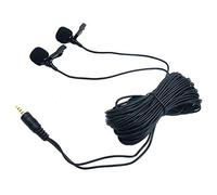 ANCLLO Dual-Head Lavalier Microfono Lapel Clip-on Microfono Set Omnidirezionale Electret Condensatore Mic 3.5mm Jack per Smartphone DSLR Videocamere