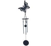 ANCLLO - Farfalla in ferro e metallo combinati in un campanello a vento, decorazione da appendere per giardino, patio, balcone, casa e decorazione per la casa