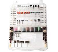 ANCLLO Kit di Accessori per Utensili rotanti con Scatola di plastica, Adatto per Utensili rotanti Dremel, Multifunzione Universale per rettifica, levigatura, Intaglio, lucidatura