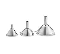 ANCLLO - Kit imbuto da cucina, in acciaio inox, mini imbuto in tre pezzi, filtro per alimenti, dispenser integrato per liquidi e olio