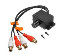 ANCLLO Manopola di controllo del volume della musica dei bassi del livello dell'amplificatore remoto con connettore per il sistema di altoparlanti subwoofer stereo per auto