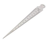 ANCLLO - Misuratore in acciaio inox, strumento per misurare il foro forte e robusto 0-15 mm, per smerigliatura fine, incisione laser in acciaio inox