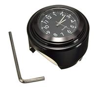 ANCLLO - Orologio da cruscotto per auto, classico, piccolo, rotondo, al quarzo, con luce luminata, mini orologio da notte