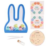 ANCLLO Porta-Denti ricordo, Contenitore per Denti persi con Etichette - Custodia per Denti a Forma di Coniglietto, Registrazione della Crescita, ricordo per Bambini, Ragazze, Amici e Famiglia