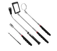 ANCLLO Regali per uomo, kit di strumenti di raccolta magnetici telescopici 5PCS con asta di raccolta da 1 e 15 libbre, specchio di ispezione regolabile 360 girevole e torcia LED flessibile telescopica