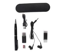 ANCLLO Registratore vocale Digitale, 64 GB, riduzione del Rumore a 3072 Kbps, Registrazione Continua di 20 Ore per lezioni, colloqui, riunioni, lezioni (Nero)