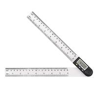 ANCLLO Righello digitale per il rilevamento dell'angolo, 200 mm, goniometro digitale con funzione di memorizzazione dati e azzeramento del display LCD, misuratore elettronico di livella a bolla d'aria