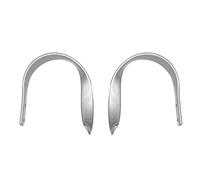 ANCLLO - Set di 2 ganci decorativi per tende in lega di alluminio, clip a U per tendaggi, fermatenda, supporto per tende da finestra, semplificato (Argento)