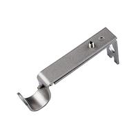 ANCLLO Set di 3 staffe per tende in nichel satinato per asta da 1,9 cm, regolabile (argento)