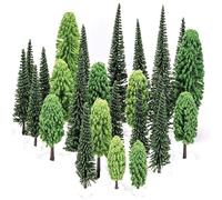 ANCLLO - Set di 30 alberi modello 4,5-13 cm, architettura mista, albero modello di sabbia, per paesaggi fai da te, paesaggio, verde naturale