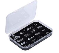 ANCLLO Set di piedini per macchina da cucire professionale, 16 pezzi, accessorio per gambo basso, Fratello, Janome, Viking, Toyota, Simplicity, Kenmore