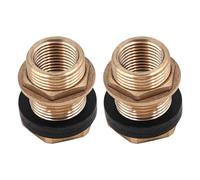 ANCLLO Set di serbatoi d'acqua per acqua, confezione da 2 raccordi per fusti d'acqua, collegamento a vite con filettatura maschio da 3/4" x filettatura interna da 1/2" per rubinetti