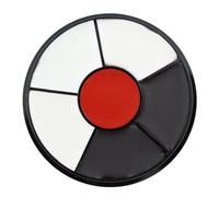 ANCLLO Set Pittura per Il Corpo, Colori Bianco Nero Rosso 3 in 1, Ruota per Pittura per Il Viso in 3 Colori per Effetti Speciali, Zombie Vampire Scheletro Costume