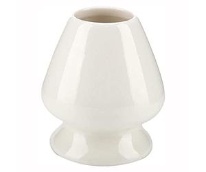 ANCLLO - Supporto per frusta in ceramica per bambù Matcha Chasen per set da tè, accessori (bianco)