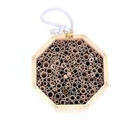 ANCLLO - Tubi per Casa delle Api in Legno, bambù Naturale, Ape, Insetto, Hotel, da Appendere, Tubi per Api in Muratura per Api Autoctone Solitarie, 15 X 15 X 9 cm