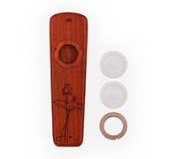 ANCLLO Wood Kazoo Portable Wooden Kazoo Guitar Ukulele Accompaniment Strumento a fiato con confezione regalo in metallo (B)