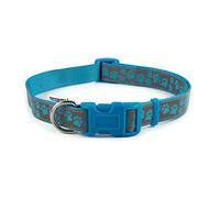 Ancol, collare regolabile in nylon con zampa blu, 45-70 cm, SZ5-9