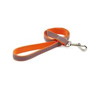 Ancol Guinzaglio per cani con motivo a osso, arancione, in nylon riflettente, accessorio per passeggiare i cuccioli con design resistente alle intemperie - 1 m L 19 mm W