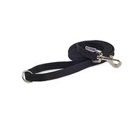 Ancol Guinzaglio per cani in nylon nero per cuccioli e cani, resistente, flessibile, lungo filo - 1,8 m x 25 mm