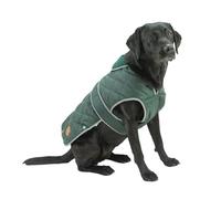 Ancol Heritage - Cappotto trapuntato per cani, impermeabile, foderato in pile, con foro per imbracatura con cerniera, bordi riflettenti, taglia M