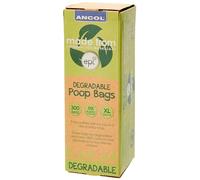 Ancol Paws For The Earth - Sacchetti per escrementi di cani giganti, colore verde, 300 sacchetti biodegradabili realizzati con materiali riciclati, resistenti e affidabili