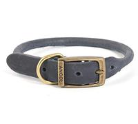 Ancol Timberwolf - Collare per Cani in Pelle di Alta qualità, Comodo e Resistente, Accessorio per addestramento Animali Domestici, in Pelle con Briglia Blu, Morbida e trattata Impermeabile, 50-59 cm