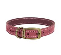 Ancol Timberwolf - Collare per cani in pelle di alta qualità, comodo e resistente, accessorio per addestramento animali domestici, in pelle di lampone, morbida e flessibile, trattata impermeabile, 55