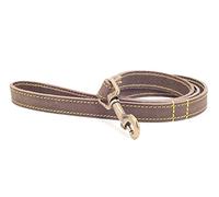 Ancol Timberwolf - Guinzaglio per Cani in Morbida Pelle Artigianale in zibellino, Accessorio Flessibile e Durevole per Passeggiate con Hardware Resistente, 60 cm x 19 mm
