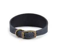 Ancol Timberwolf Whippet - Collare per cani in pelle, colore blu, 30-34 cm